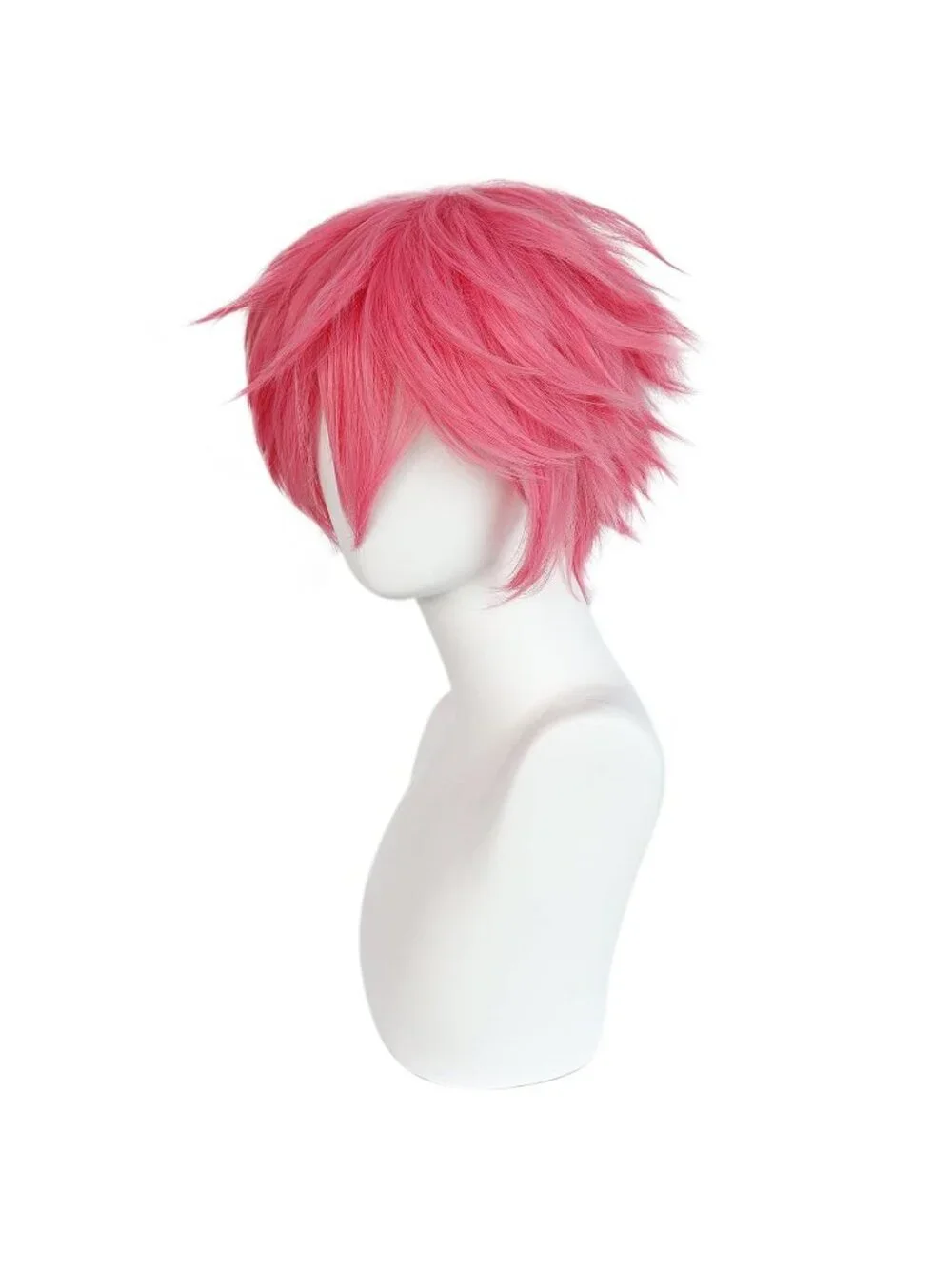 Men's Pink Synthetic Fiber Short Blonde Golden Cosplay Modern Wigs